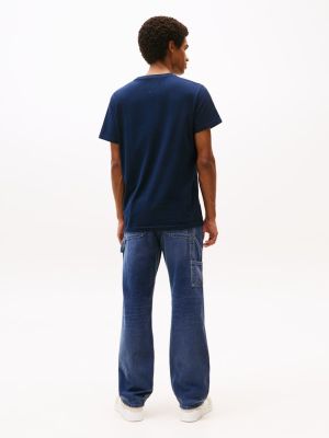 Tommy Jeans miesten t-paita, TJM SLIM LINEAR CHEAST TEE Tummansininen