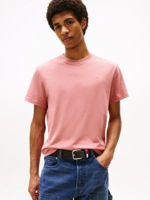 Tommy Jeans miesten t-paita, TJM SLIM LINEAR CHEAST TEE Vaaleanpunainen