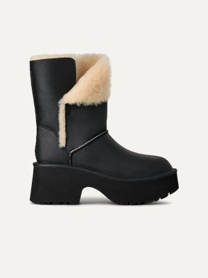 UGG naisten saappaat, W NEW HEIGHTS CUFF LTHR Musta