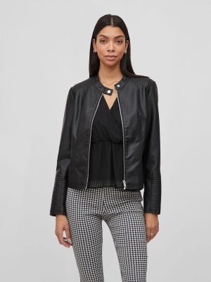 Vila keinonahkatakki, VIBLUE COATEDJACKET Musta