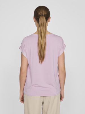 Vila lyhythihainen toppi, VIELLETTE S/S SATIN TOP Winsome Orchid