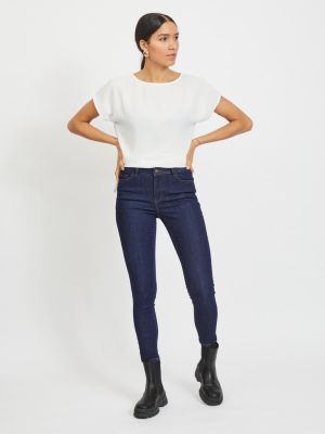 Vila Naisten Farkut, Skinnie Gy Rw Skinny Jeans Tummansininen