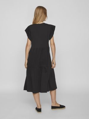 Vila naisten mekko, VISUMMER S/S MIDI DRESS  Black