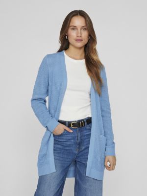 Vila naisten neuletakki, VIDALO L/S KNIT CARDIGAN- Blissful Blue