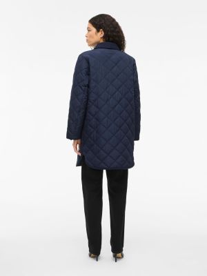 Vila naisten tikkitakki, VIQUILA L/S CORDUROY QUILT LONG JACKET Navy Blazer