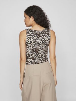 Vila naisten toppi, VIKENZA AOP U-NECK S/L TANK TOP REV Leo