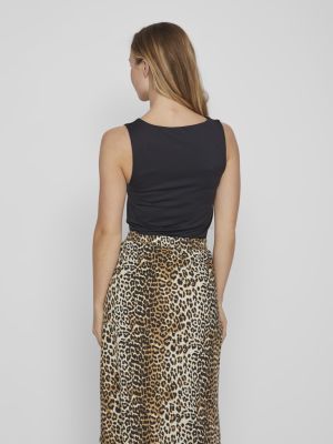 Vila naisten toppi, VIKENZA O-NECK S/L TANK TOP Black