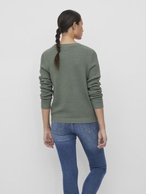Vila neule, VIDALO O-NECK L/S KNIT TOP Laurel Wreath