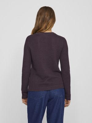 Vila neule, VIDALO O-NECK L/S KNIT TOP Plum Perfect