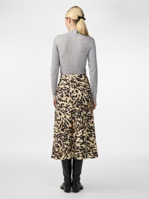 Y.A.S hame, YASPELLA HW MIDI SKIRT Beige Kuosi