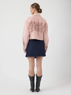 Y.A.S naisten farkkutakki, YASSUN LS CROP DENIM JACKET Vaaleanpunainen