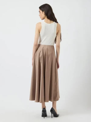 Y.A.S naisten hame, YASPELLA HW VOLUME ANKLE SKIRT Vaalea Beige