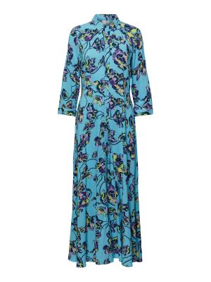 Y.A.S Naisten Maksimekko YASSAVANNA LONG SHIRT DRESS Sininen Kuosi