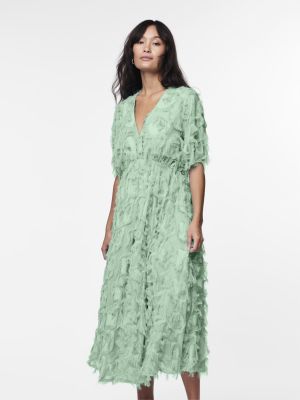 Y.A.S Naisten Mekko, K-YASPAZYLLA 2/4 MIDI DRESS Vaaleanvihreä