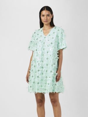 Y.A.S naisten mekko, YASABELONE SS V-NECK DRESS Vaaleanvihreä