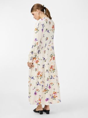 Y.A.S naisten mekko, YASASINA LS LONG SHIRT DRESS Valkopohjainen Kuosi