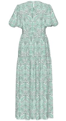 Y.A.S naisten mekko, YASBOTANICO SS ANKLE DRESS Vihreä Kuosi