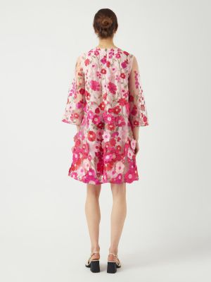 Y.A.S naisten mekko, YASFLOWERING 3/4 DRESS Vaaleanpunainen Kuosi