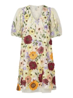 Y.A.S naisten mekko, YASFLOWERING SS DRESS NEW Keltainen Kuosi
