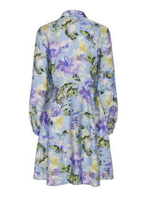 Y.A.S naisten mekko, YASKAYA LS SHIRT DRESS S Sininen Kuosi