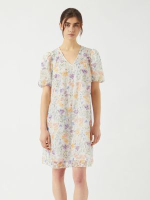 Y.A.S naisten mekko, YASLEANNA SS DRESS S. - SHOW Valkopohjainen Kuosi