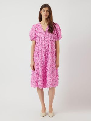 Y.A.S naisten mekko, YASROSIVA 2/4 MIDI DRESS S Vaaleanpunainen
