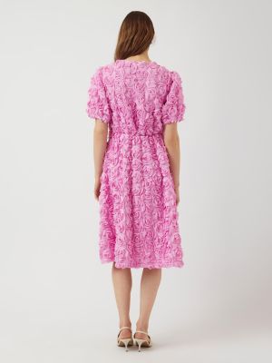 Y.A.S naisten mekko, YASROSIVA 2/4 MIDI DRESS S Vaaleanpunainen