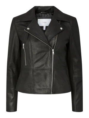 Y.A.S naisten nahkatakki, YASSOPHIE LEATHER JACKET Black