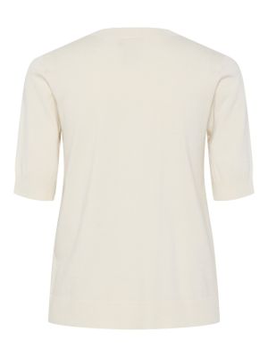 Y.A.S naisten neule, YASLENA SS KNIT PULLOVER S. Luonnonvalkoinen