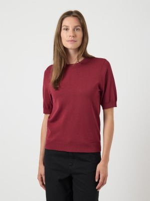 Y.A.S naisten neule, YASLENA SS KNIT PULLOVER S. Punainen