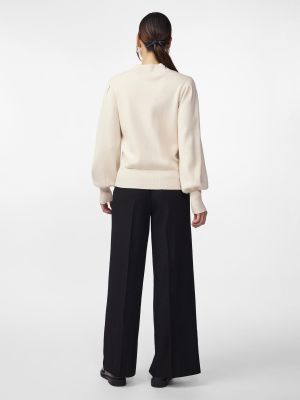 Y.A.S Naisten Neulepusero, YASFONNY LS KNIT PULLOVER S. NOOS Luonnonvalkoinen