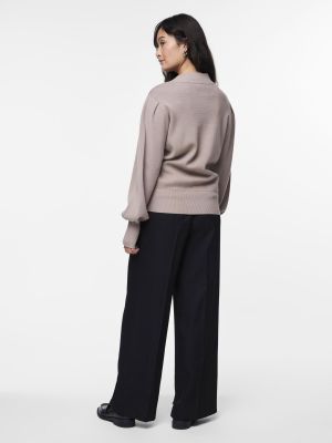Y.A.S Naisten Neulepusero, YASFONNY LS KNIT PULLOVER S. NOOS Vaalea Beige