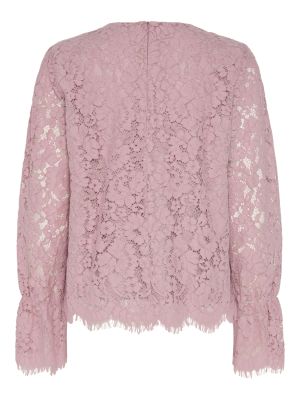 Y.A.S naisten paita, YASPERLA LS LACE TOP S Vaaleanpunainen