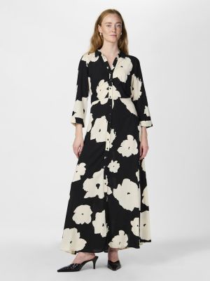 Y.A.S Naisten Maksimekko YASSAVANNA LONG SHIRT DRESS Black Mille