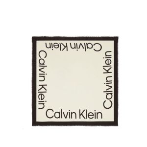 Calvin Klein Accessories Naisten Huivi, K-CONTRAST LOGO JACQUARD SCARF Vaalea Beige