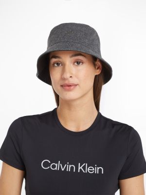 Calvin Klein Accessories Naisten Kalastajahattu, CK MUST WOOL BUCKET HAT Grafiitti