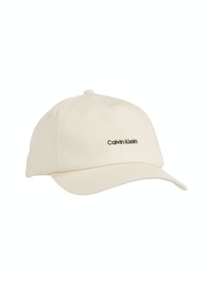 Calvin Klein Accessories Naisten Lippis, METAL LETTERING CANVAS CAP Valkoinen