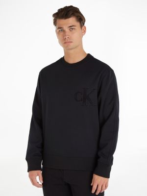Calvin Klein Jeans collegepusero, CK CHENILLE CREW NECK Musta