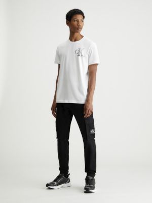 Calvin Klein Jeans Miesten Kapeat Reisitaskuhousut, SKINNY WASHED CARGO  Musta