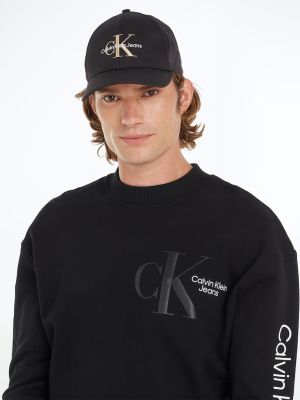 Calvin Klein Jeans Miesten Lippis, MONOGRAM CAP Musta