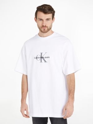 Calvin Klein Jeans Miesten T-paita, ARCHIVAL MONOLOGO TEE Valkoinen