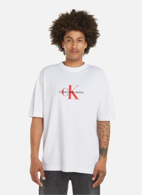 Calvin Klein Jeans Miesten T-Paita, ARCHIVAL MONOLOGO TEE Valkoinen