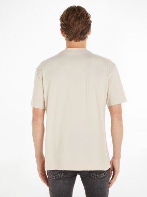Calvin Klein Jeans miesten t-paita, CK CHENILLE TEE Luonnonvalkoinen