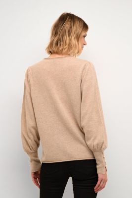  culture neule, ALLIE PEARLS PULLOVER Beige