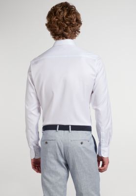 Eterna, Miesten kauluspaita, Cover Shirt White Slim Fit Valkoinen