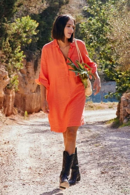 Freequent Naisten Mekko, LALUNA DRESS Oranssi