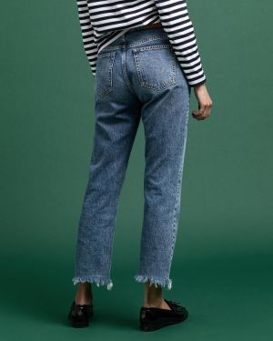 Gant, Naisten Farkut, Cropped Authentic Jeans Indigo