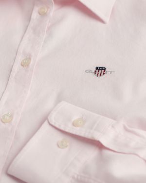 Gant naisten paitapusero, SLIM STRETCH OXFORD SHIRT Vaaleanpunainen