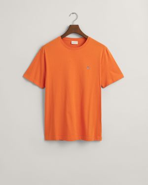 Gant t-paita, SOLID T-SHIRT Oranssi