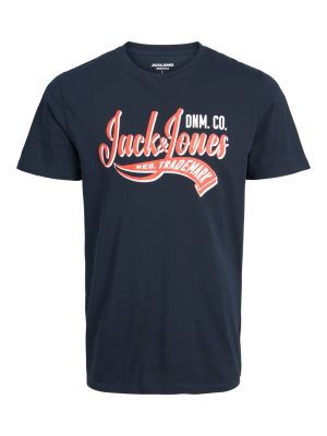 Jack and Jones t-paita, JJELOGO TEE SS O-NECK Tummansininen